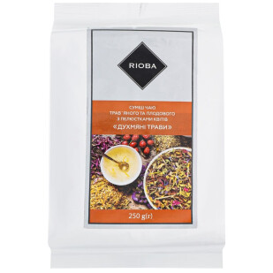 Смесь чая листового Rioba травяного и плодового Душистые травы, 250г (4820198879952)
