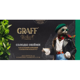 Чай зеленый Graff Сладкие обьятия с ароматом османтуса, 20*1,5г (4820279610559)