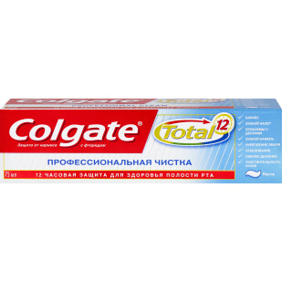 Паста зубная Colgate Total 12 Профессионал чистка, 75мл (6920354816895)