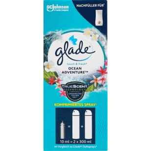Баллон сменный аэрозольный Glade Лазурная волна и магнолия, 10мл (5000204076844)