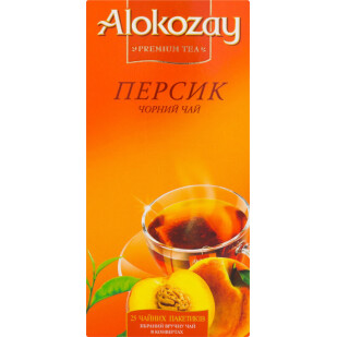 Чай чорний Alokozay Персик, 25*2г (4820229040450)
