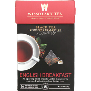 Чай чорний Wissotzky Tea English Breakfast, 16*2,5г/уп (0859013004013)