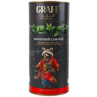 Чай черный Graff Вишневый самурай с ароматом вишни и миндаля, 80г (4820279610863)