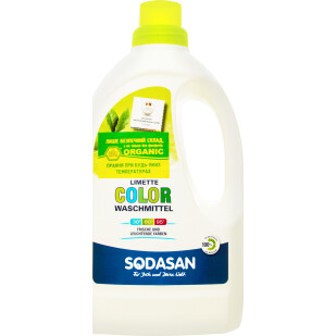 Жидкое средство для стирки Sodasan Color со смягчителем воды, 1,5л (4019886015066)