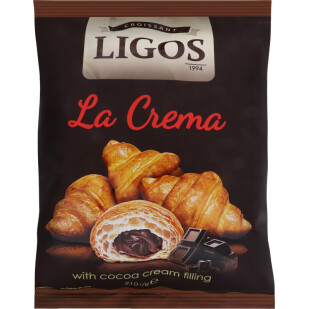 Круасани Ligos з начинкою крем-какао, 210г (4820057860893)