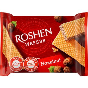 Вафлі Roshen Wafers з горіховим смаком, 72г (4823077621659)