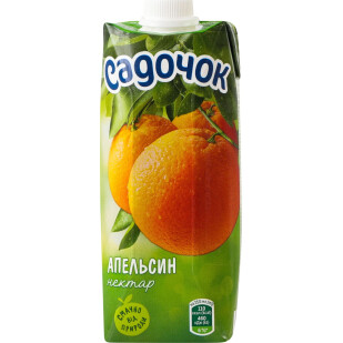 Нектар Садочок апельсин, 0,5л (4823063105507)