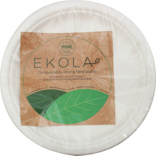 Тарілки Ekola паперові 220мм, 10шт/уп (4820057100333)