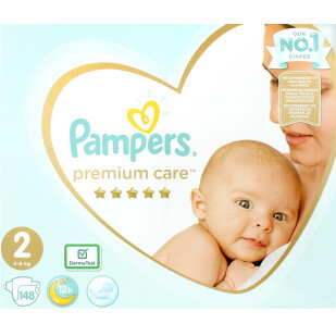 Подгузники Pampers Premium Care New Baby 3-6кг, 148шт (4015400770275)