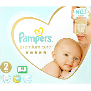 Подгузники Pampers Premium Care New Baby 3-6кг, 148шт (4015400770275)