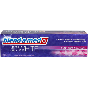 Паста зубная Blend-a-med 3D White Бодрящая Свежесть, 100мл (5013965612725)