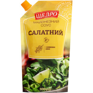 Соус Щедро Салатный майонезный 30% д/п, 300г (4823097407134)