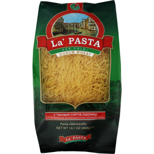 Изделия макаронные La Pasta вермишель, 400г (4820101713045)