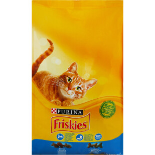 Корм для котов Friskies с лососем и овощами, 1,5кг (7613033923562)