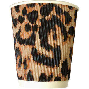 Стаканы гофрированные Leopard 175мл, 30шт/уп