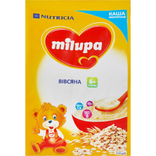 Каша овсяная Milupa молочная сухая от 6 месяцев, 210г (5900852931147)