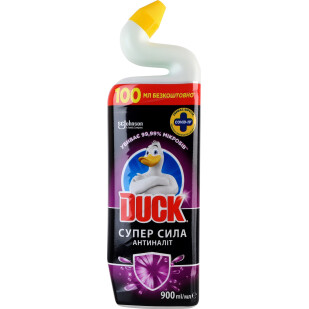 Засіб чистячий Duck Суперсила Антиналіт для унітазу, 900мл (5000204267693)