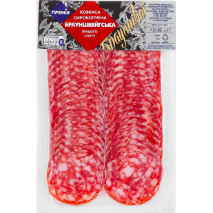 Колбаса Премія Брауншвейская с/к в/с нарезка, 80г (4823096408644)