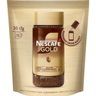 Кофе растворимый Nescafe Gold, 30г (7613035444256)