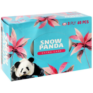 Серветки паперові Сніжна панда Extra Care 3-шарові, 60шт (4820183971227)