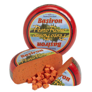 Сыр Veldhuyzen Basiron с вялеными томатами и травами 50%, кг                    