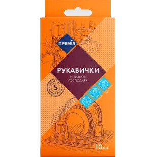 Рукавички одноразові Премія нітрилові L, 10шт/уп (4824034042098)