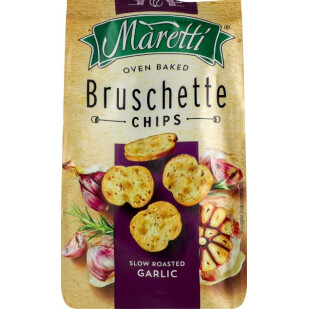 Брускеты Maretti со вкусом чеснока, 80г (0250016006675)