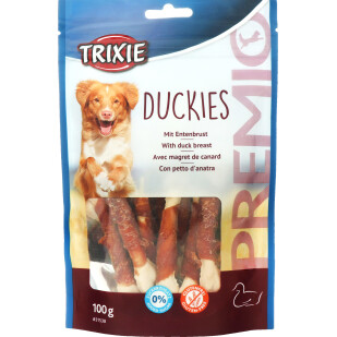 Лакомство для собак Trixie Premio Duckies кальцивые косточки с уткой, 100г (4011905315386)