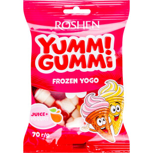 Мармелад Roshen Yummi Gummi Frozen Yogo, 70г (4823077636363)