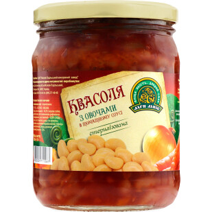 Фасоль Дари Ланів с овощами в томатном соусе, 520г (4820039711267)