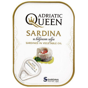 Сардины Adriatic Queen в масле, 105г (3850160102161)