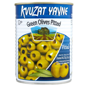 Оливки Kvuzat Yavne зеленые без косточки кошерные, 560г (7290002057123)
