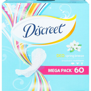 Прокладки ежедневные Discreet Deo Spring Breeze Multiform, 60шт/уп (8001090170316)