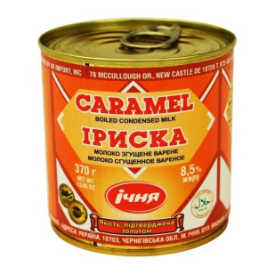 Молоко сгущенное Ічня Ириска 8,5% ж/б, 370г (4820103341901)