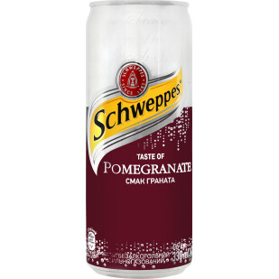 Напиток Schweppes гранат сильногазированный ж/б, 330мл (5449000030856)