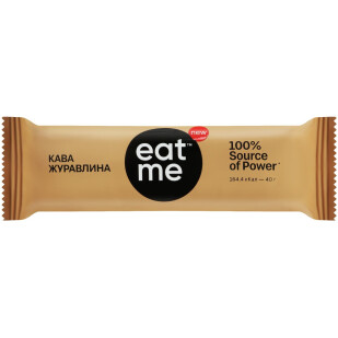 Батончик EatMe злаковый кофе-клюква, 40г (4820252122727)