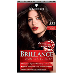 Крем-краска для волос Элегантный темно-каштановый №883 Brillance, шт (4015000515689)