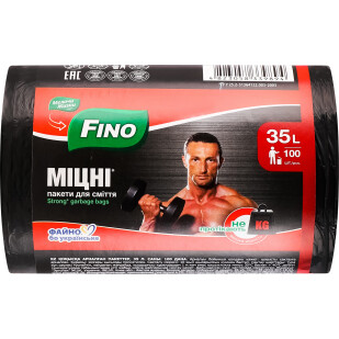Пакеты для мусора Fino Крепкие 35л, 100шт (4823058339894)