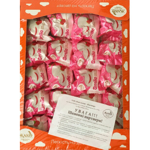 Зефир Жако Smile с малиновой начинкой, 2.2кг/ящ