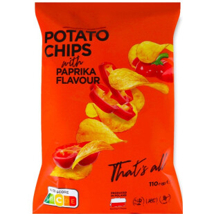 Чипсы Премія картофельные со вкусом паприки, 110г (4823096426914)