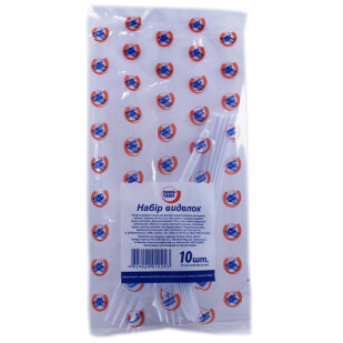 Вилки одноразовые Повна Чаша, 10шт/уп (4824024010243)