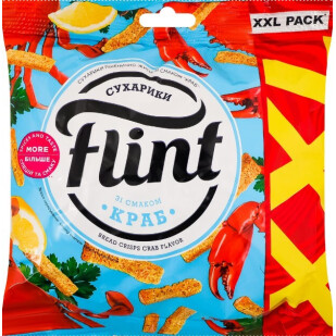 Сухарики Flint пшенично-ржаные со вкусом краба, 140г (4823127302101)
