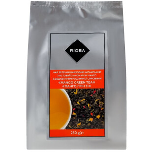 Чай листовой Rioba с ароматом Манго зеленый байховый, 250г (4823115401564)