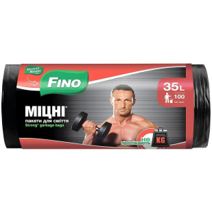 Пакеты для мусора Fino Крепкие 35л, 100шт (4823058339894)