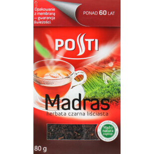 Чай чорний Posti Madras листовий, 80г (5900888011356)