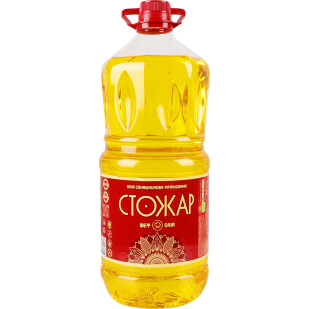 Масло подсолнечное Стожар рафинированное, 3л (4820078570368)