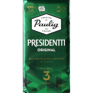 Кава мелена Paulig Presidentti, 250г (6418474020020)