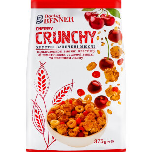Гранола Doctor Benner с вишней и льном, 375г (4820132581453)