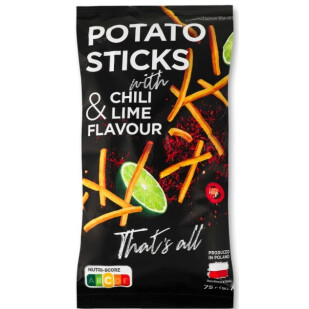 Соломка картопляна Премія лайм-чилі, 75г (4823096418926)