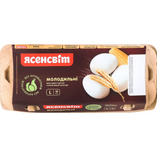 Яйця курячі Ясенсвіт молодильні відбірні, 10шт/уп (4820147580076)